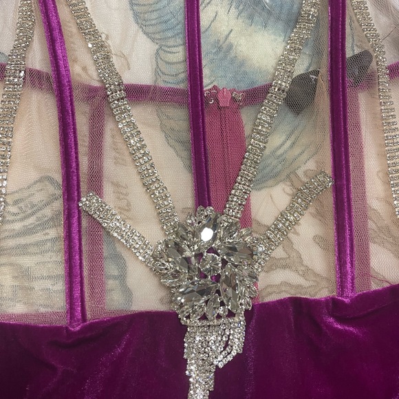 Pretty purple suede dress - Picture 3 of 4